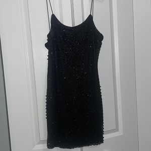 Black mini dress